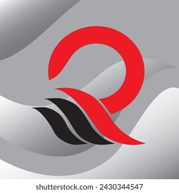MQ vector logo with a cool and elegant combination of red and black
