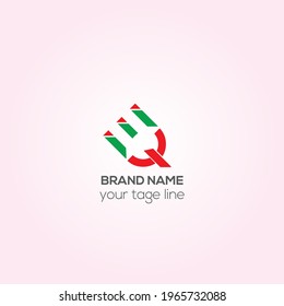 MQ vector logo design, EQ Creative logo design, WQ logo elelements 