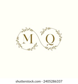 MQ wedding infinity in elegant monogram with high quality professional design that will print well
