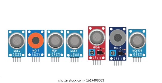mq2, mq3, mq4, mq5, mq6, mq7 and mq135 sensors 