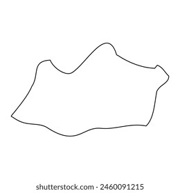 Mapa del distrito de Mqabba, división administrativa de Malta. Ilustración vectorial.