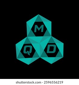 MQD creative minimalist letter logo. MQD unique vector initials alphabet letter logo design

