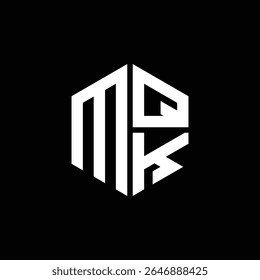 MQK logo MQK icon MQK monogram MQK letter minimalist Circle flat Unique modern abstract logo design.