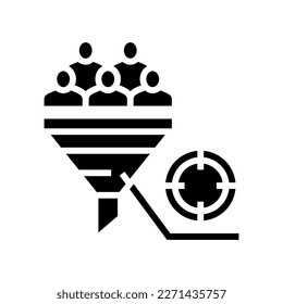 vector de icono de glifo generado por mqls. signo generado por mqls. ilustración de símbolo aislado