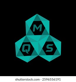 MQS creative minimalist letter logo. MQS unique vector initials alphabet letter logo design
