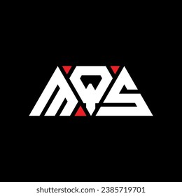 Diseño del logotipo de la letra triangular MQS con forma triangular. Monograma de diseño del logotipo del triángulo MQS. Plantilla de logotipo vectorial de triángulo MQS con color rojo. Logo triangular de MQS Diseño sencillo, elegante y lujoso.