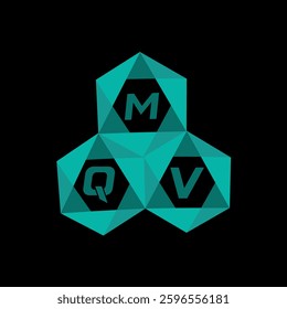 MQV creative minimalist letter logo. MQV unique vector initials alphabet letter logo design
