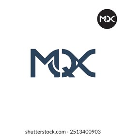 Diseño de monograma de letra de logotipo MQX