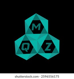 MQZ creative minimalist letter logo. MQZ unique vector initials alphabet letter logo design
