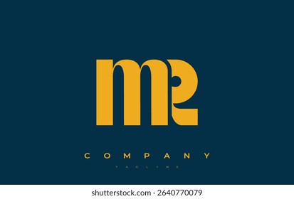 MR Abstract Geometric Logo Design. Modern and elegant logo design with simplistic typography elements, showcasing branding excellence.