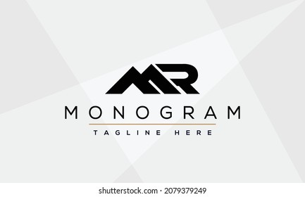 MR Abstract initial monogram letter alphabet logo design