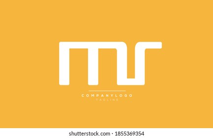 MR abstract initials monogram letter text alphabet logo design