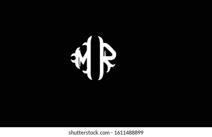 MR abstract vector logo monogram template