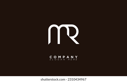 MR Alphabet letters Initials Monogram logo RM, M and R