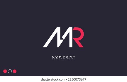 MR Alphabet letters Initials Monogram logo RM, M and R