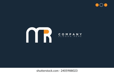 MR Alphabet letters Initials Monogram logo RM, M and R