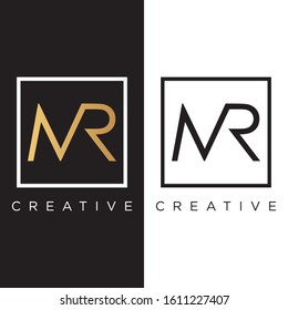 MR OR AR letter logo design vector icon