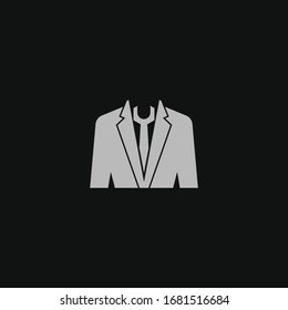 Mr. Auto Mechanic, Mr. Mechanic. Abstract vector graphic illustration of a man's jacket and wrench in the form of a tie