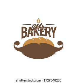 mr bakery food logo template design