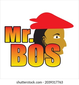 Mr. Boss Animation and Typograph text For Printing T-Shirt, Jacket, and More