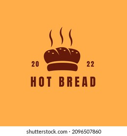 Mr. Bread logo design with a chef hat silhouette illustration. bold logo template for bakery shop