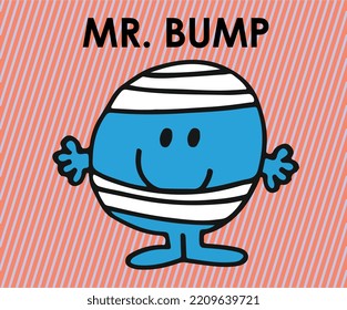 Mr Bump t shirt graphic design vector illustration \