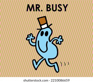 MR BUSSY RUN t shirt graphic design vector illustration \
