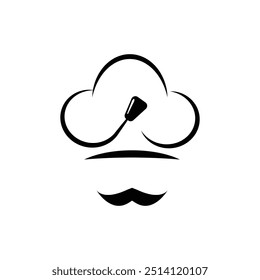 Mr chef face symbol logo icon Vector 