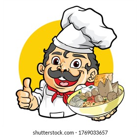Mr. Chef Food Vector Design Illustrator