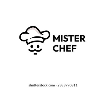 Mr Chef logo design icon vector