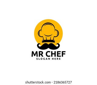 Mr chef logo design for restaurants and cafes