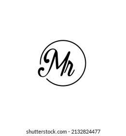 MR-Kreis feminine Konzept erstes Logo am besten für Schönheit und Mode