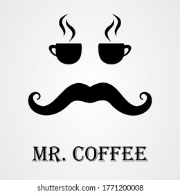 Mr Coffee Logo, Cafe Icon