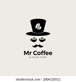 Mr coffee logo design concept