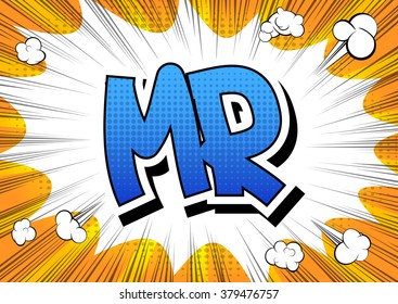 Mr - Comic book style word