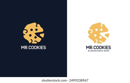 Mr. cookie character, Design element for logo, poster, card, banner, emblem, t shirt. Vector illustration EPS10 file.