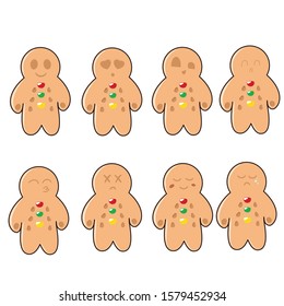 Mr. Cookie sticker pack vector