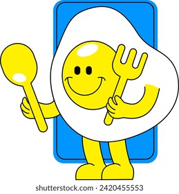 Mr Eggs cute Sticker illustration