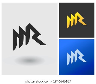 MR ER Creative logo in Gradient modern monogram with square apps template idea