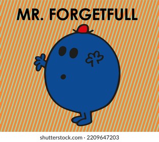 MR FORGETFUL t shirt graphic design vector illustration \