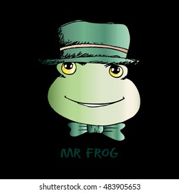 Mr. Frog. Cartoon style.