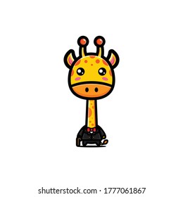 Mr Giraffe's cute vector design