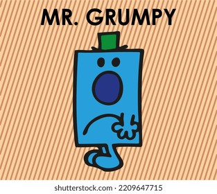 MR GRUMPY T Shirt Graphic Design Vector Illustration \