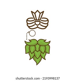 Mr Hop Hipster Brewing. vector illustration. eps 2