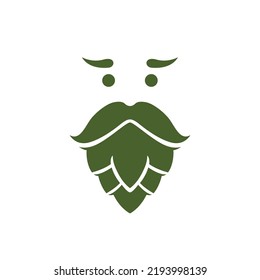 Mr Hop Hipster Brewing. vector illustration.