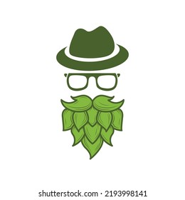 Mr Hop Hipster Brewing. vector illustration. eps3