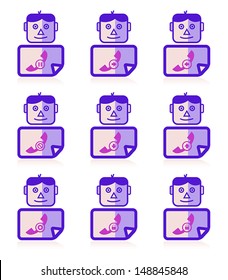 Mr. icon, set of call icon, vector 
