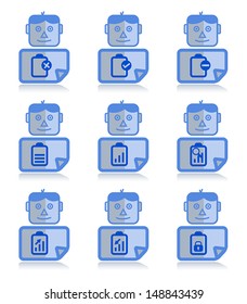 Mr. icon, set of document icon, vector