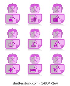 Mr. icon, set of search icon, vector 