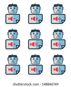 Mr. icon, set of sound icon, vector